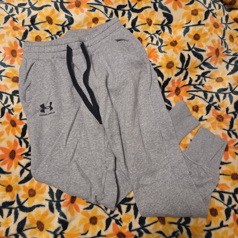 Under Armour Gray Sweatpants with Black Drawstring